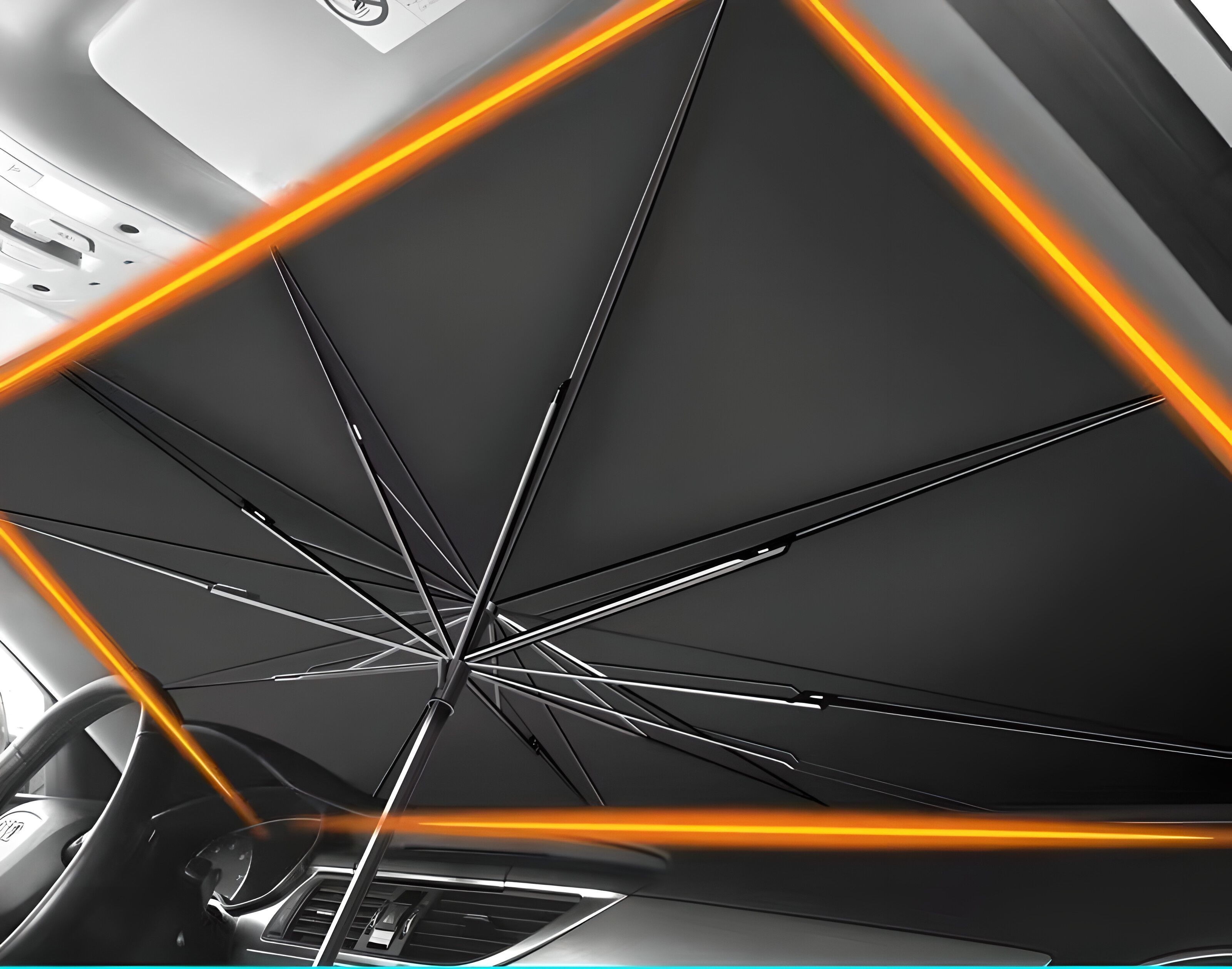 зонт солнцезащитный для лобового стекла s 125x65 см.  N7