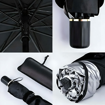 зонт солнцезащитный для лобового стекла s 125x65 см.  N9