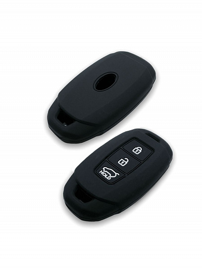 чехол силиконовый mejicar для смарт-ключа hyundai 2021 - г.в. black 3 кнопки.  N5
