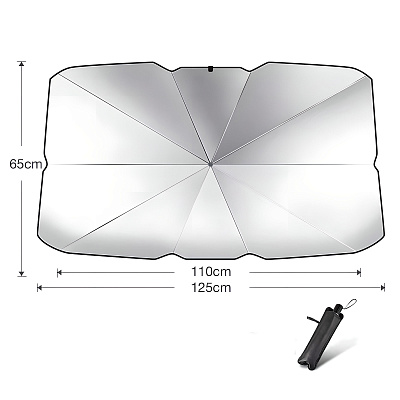 зонт солнцезащитный для лобового стекла s 125x65 см.  N2