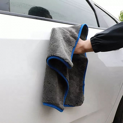 салфетка микрофибра для очистки и полировки mejicar 42x48 см 800gsm тряпка для мытья автомобиля, полотенце для мойки машины.  N5
