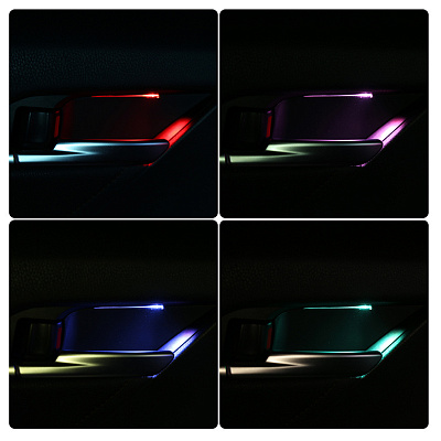 подсветка салона, дверных карт, дверных ручек rgb ambient light 64 цвета для toyota camry xv70 / xv75 от 2018 г.в..  N4