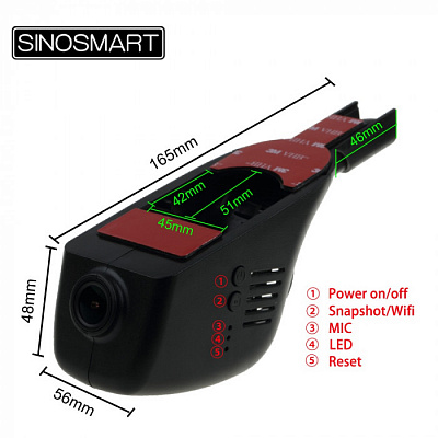 видеорегистратор sinosmart dvr ft02 для toyota от 2009 г.в..  N4