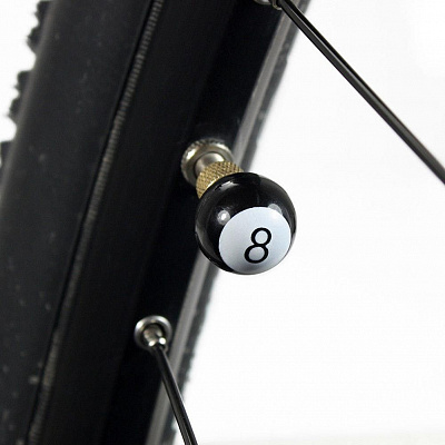 колесные колпачки на ниппель для велосипеда, самоката, мотоцыкла, скутера "бильярдный шар" mejicar billiard ball 2 шт.  N8